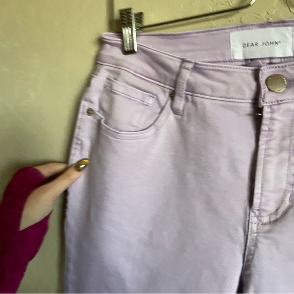 Dear John BLAIRE HIGH RISE CUFFED SLIM STRAIGHT JEANS ORCHID PETAL - Picture 6 of 10